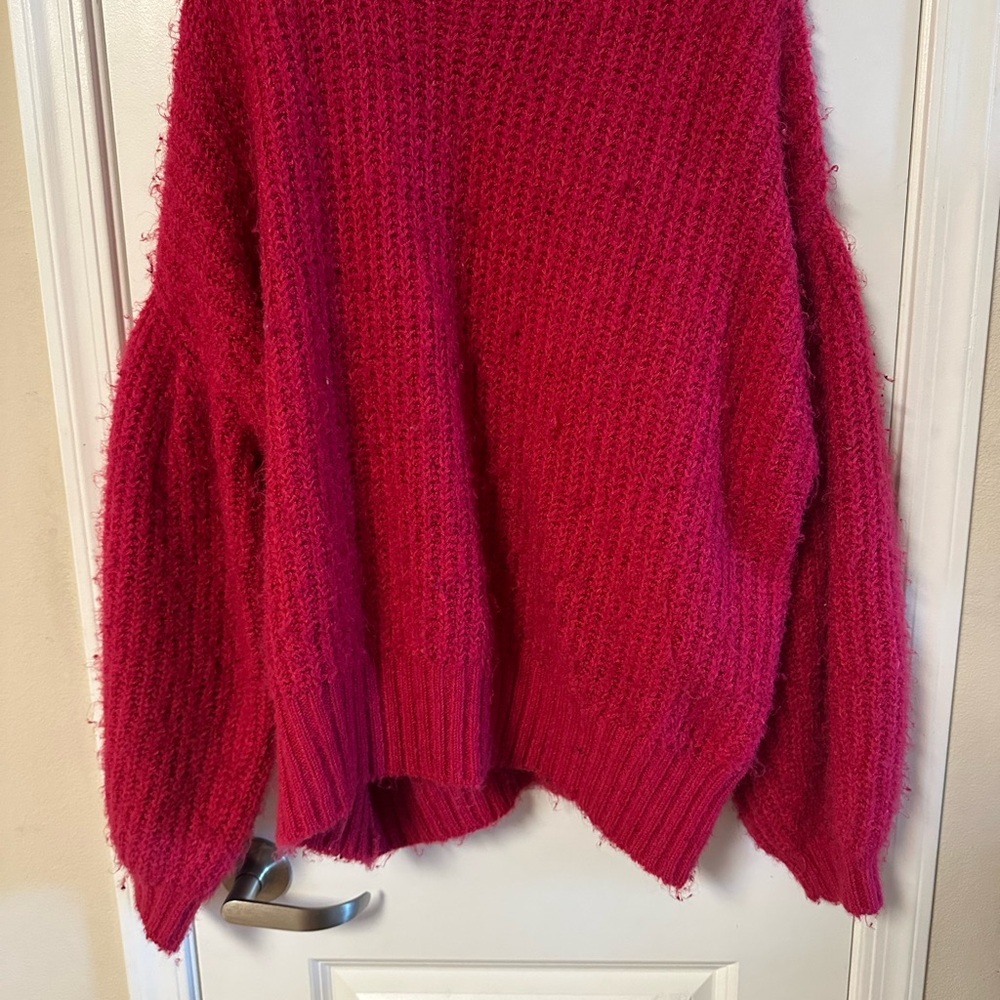 A New Day Raspberry Sweater with Balloon Sleeves! - Picture 2 of 6